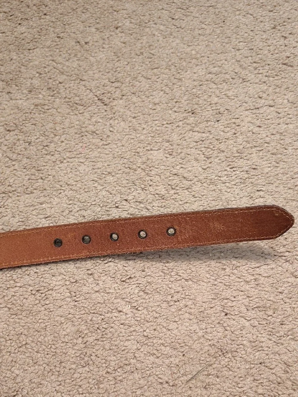 Nocona Camp Leather Belt with Metal Eyelets